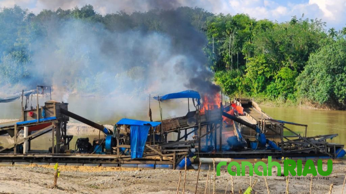 Marah Besar.!! Kapolres Kuansing Turun Tangan Tertibkan PETI di Desa Lubuk Terentang