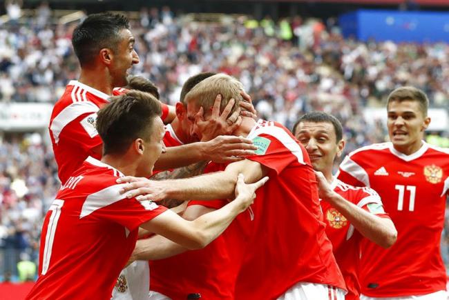 Rusia Cetak Gol Pembuka di Piala Dunia 2018