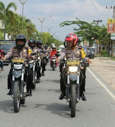 Polres Pelalawan menggelar Patroli Dialogis mengantisipasi Tindak Pidana Kejahatan