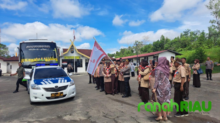 Waka Polres Bengkalis Pimpin Apel Pelepasan Kontingen Jambore Karhutla Riau 2025