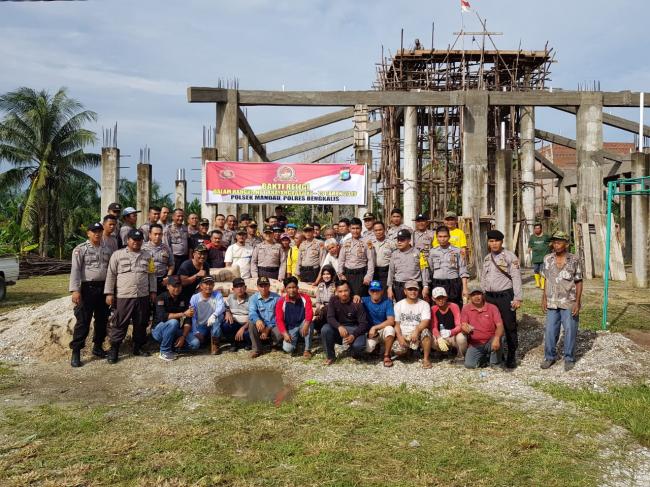 73 Tahun HUT Bhayangkara, Polsek Mandau Gelar Bakti Religi