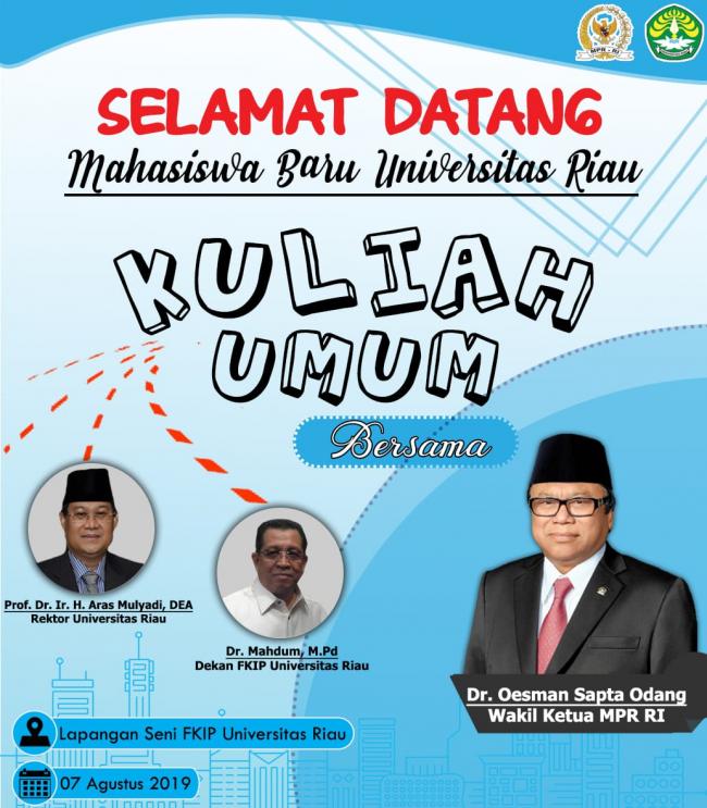 Agenda Penyambutan Mahasiswa baru Universitas Riau