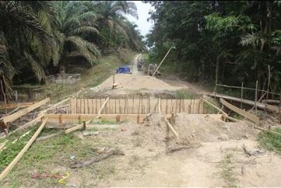 Tak Jelas Sumber Dananya, TPK Hentikan Proyek Boxculver di Desa sei Baung