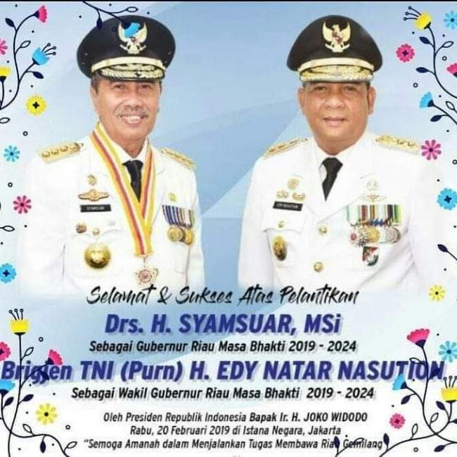 Bupati Bengkalis Mengucapkan Selamat dan Sukses Gubri Baru