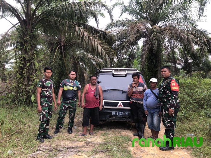 Maling Sawit di Lahan Kebun Pemda, 3 Pelaku Berhasil Diamankan Koramil 08 Kuantan Mudik
