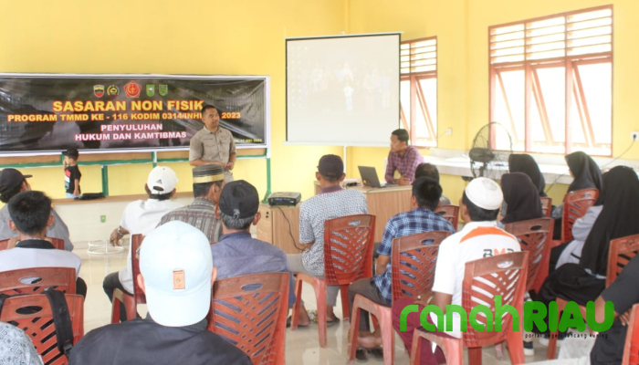 TMMD 116 Kodim Inhil Gelar Penyuluhan Bahaya Narkoba Kepada Masyarakat dan Pelajar