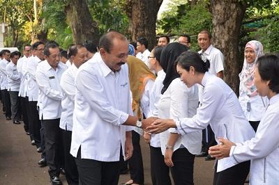 Halal Bihalal, Kepala Bakamla RI Hampiri Seluruh Personel di Lapangan Apel