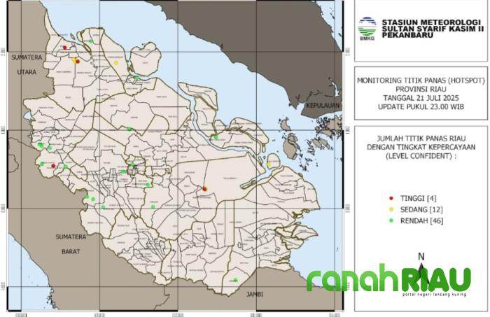 Tersisa 62 titik Api, BMKG Ingatkan Potensi Hujan lebat di Malam hari 
