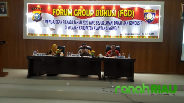 Wujudkan Pilkada Kuansing 2020 Yang Sejuk, Damai, Aman dan Kondusif, Polres Kuansing Gelar F