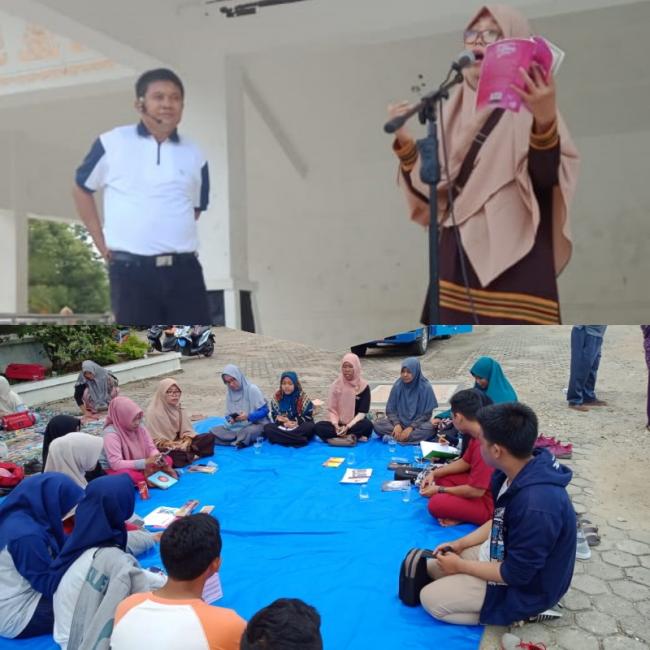 Diramaikan oleh Sekda Rokan Hulu, Pegiat Literasi Rokan Hulu Taja Baca Puisi