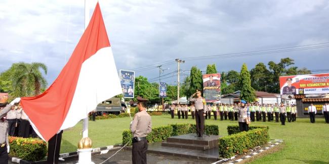 Waka Polres Kampar Pimpin Upacara Hari Kebangkitan Nasional tahun 2019