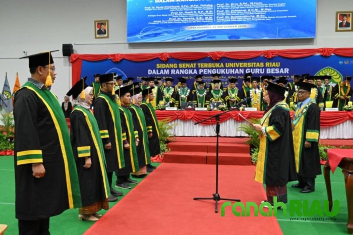 Enam Guru Besar resmi dikukuhkan, UNRI Perkuat Reputasi Akademik dan Riset