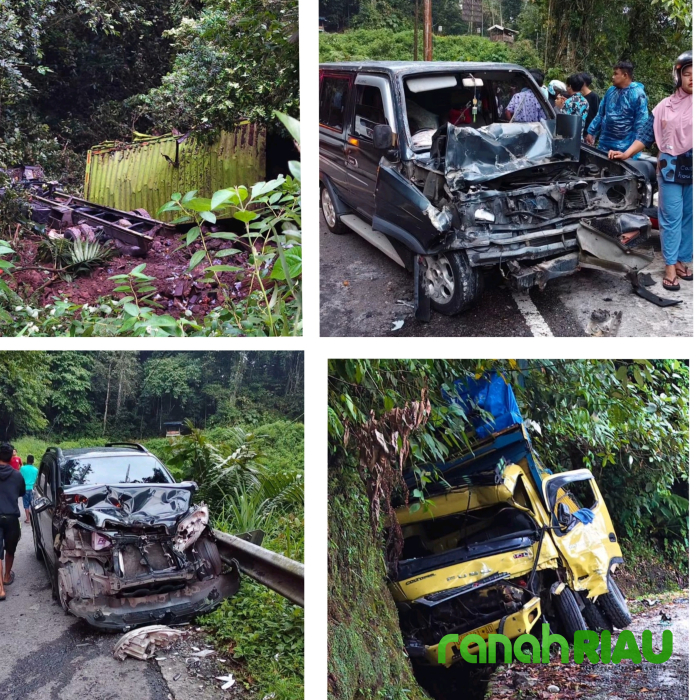 Rem Blong, Truk Picu Tabrakan Beruntun 5 Kendaraan di Bonjol Pasaman