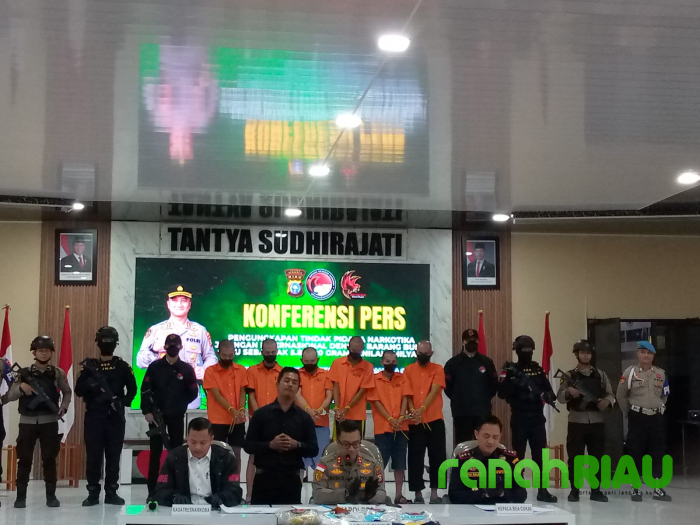 Satresnarkoba Polres Bengkalis Bersama Bea Cukai Berhasil Gagalkan Narkotika Jaringan Internasional