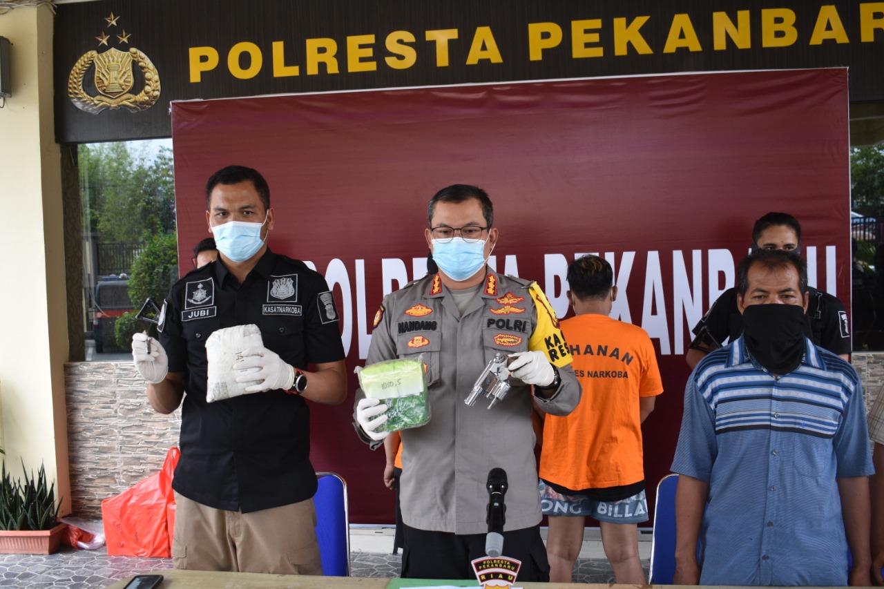 Satresnarkoba Polresta Pekanbaru ringkus pengedar narkotika dan Shabu