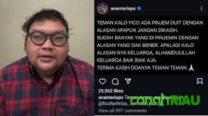 Komika Fico Fachriza Bikin Resah Pinjam Uang, Rispo Kasih Peringatan