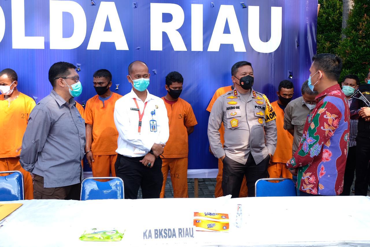 Merusak Lingkungan, 10 Pelaku Usaha Galian C Ilegal Diamankan Tim Ditkrimsus Polda Riau