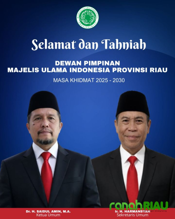Dr. Saidul Amin-Harmansyah resmi Pimpin MUI Riau Periode 2025-2030