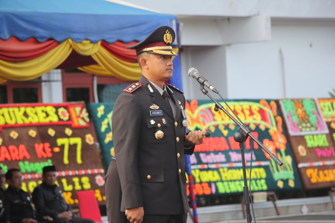 Kapolres Bengkalis Pimpin Upacara HUT Bhayangkara ke-77