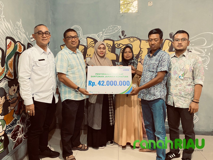 Ahli Waris karyawan Wareh Kopi dapat Santunan dari BPJS ketenagakerjaan Pekanbaru Kota