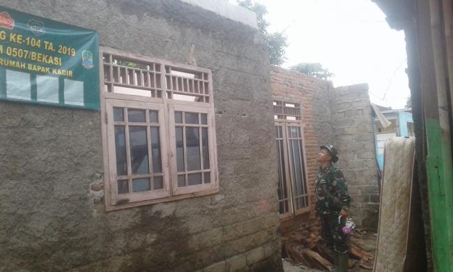 Satgas TMMD Mulai Tinggikan Rumah Kadir