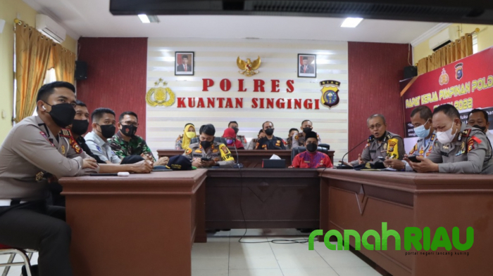 Pimpin Rapat Koordinasi Ops Ketupat Lancang Kuning 2022, Kapolres Kuansing : Ciptakan Kondusifitas