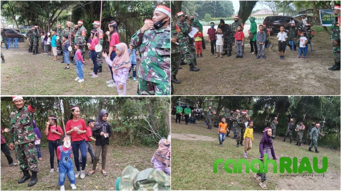 Menyambut HUT Yang Ke 75 RI, Koramil 04 Mandau Mengadakan Perlombaan Ringan