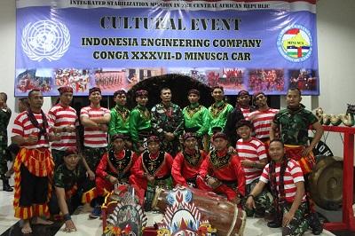 Pasukan Garuda Konga XXXVII-D/Minusca Gelar Seni Budaya Indonesia