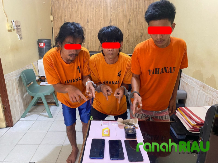 Gelar Pengggerebekan, Polsek Tualang amankan 3 Pelaku