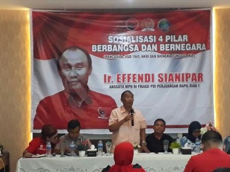 IWO Riau Bersama Anggota DPR Effendi Sianipar Bahas Empat Pilar