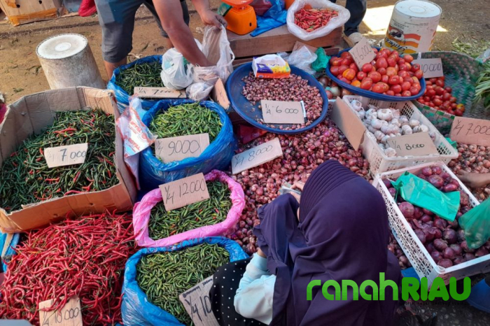 Kabar Baik! Harga Cabai dan Bawang di Pasar Tangor Pekanbaru masih Aman jelang Ramadan