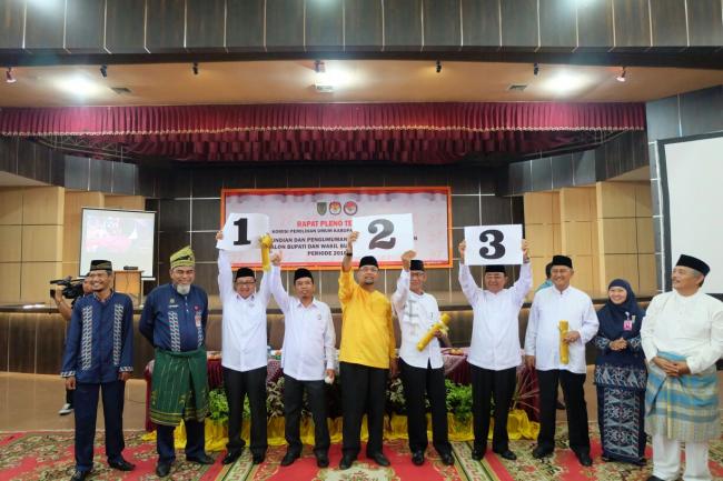 Sekda Inhil Hadiri Pengundian Nomor Urut Peserta Pilkada Bupati Dan Wakil Bupati Inhil