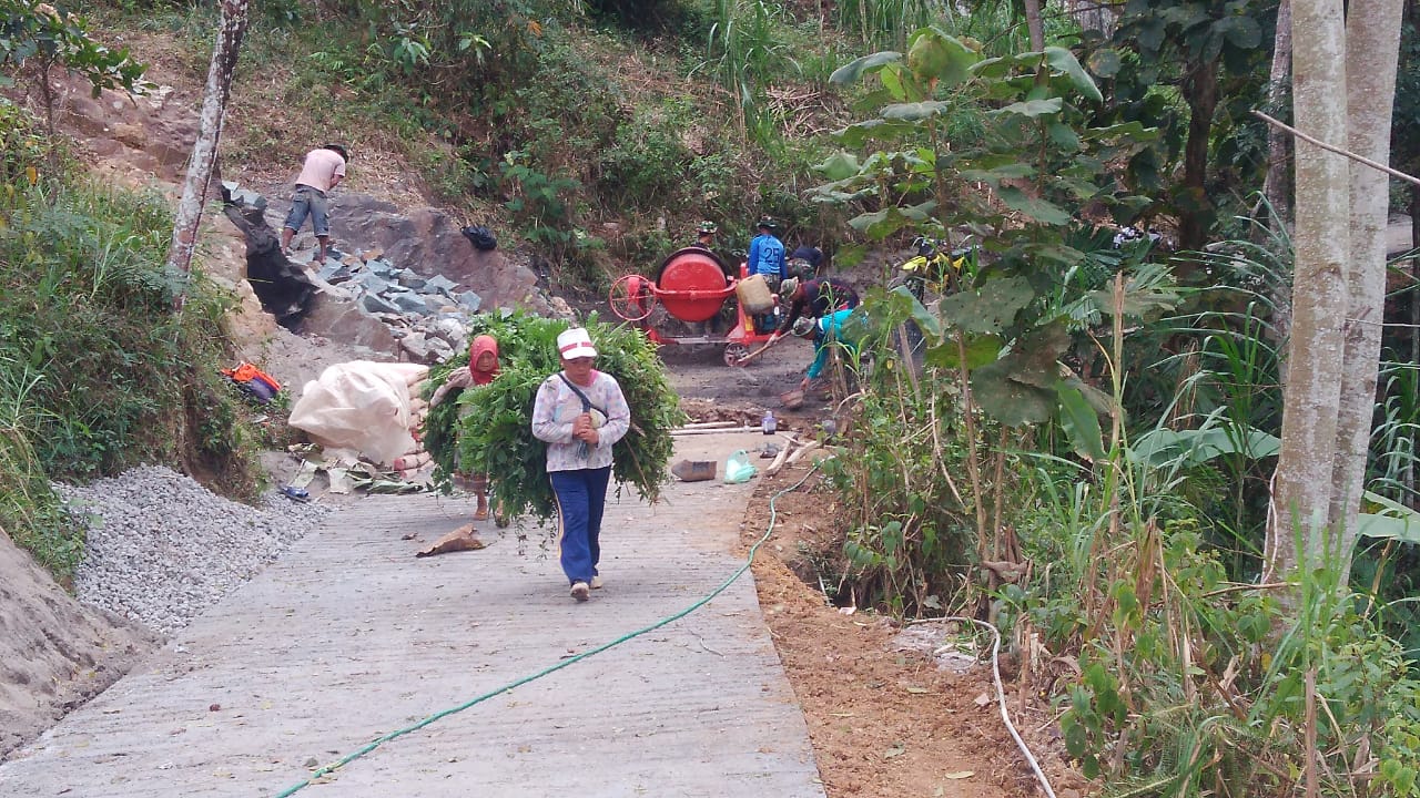 Petani Mulai Gunakan Jalan Usai Dirabat