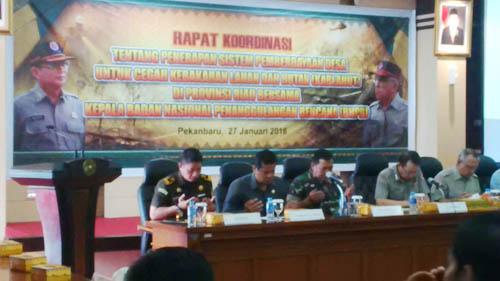 Bupati Kampar Usul Pebentukan Gabinsa di Rakor Karhutla Provinsi Riau