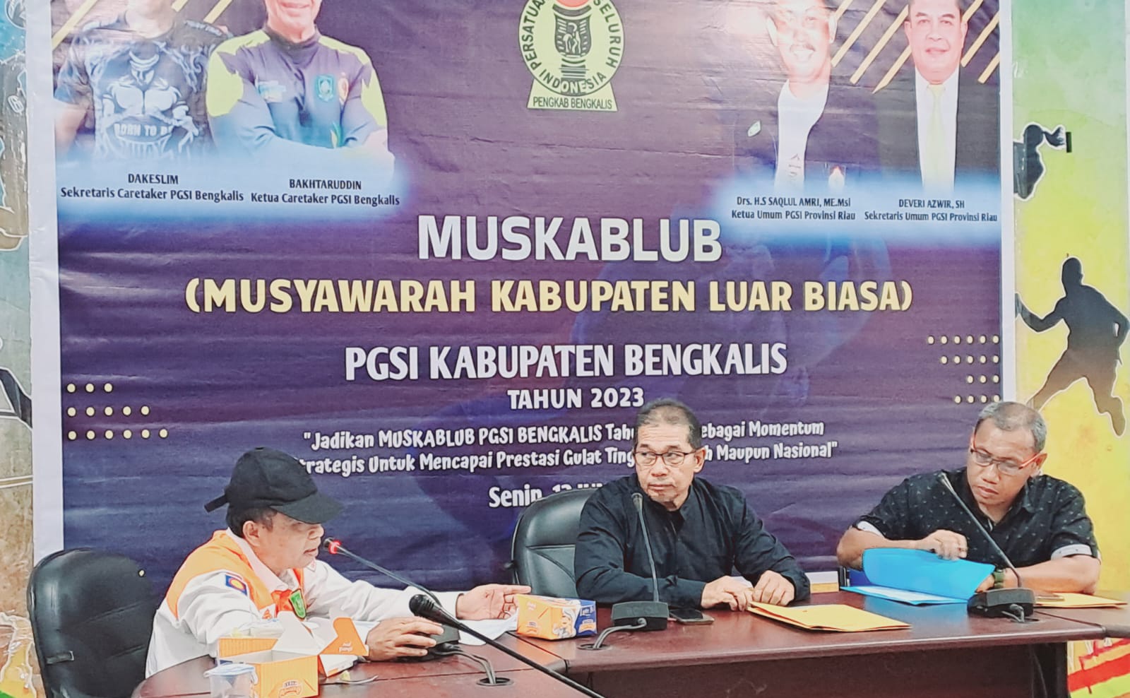 Bakhtaruddin Terpilih Secara Aklamasi Nakhodai PGSI Bengkalis