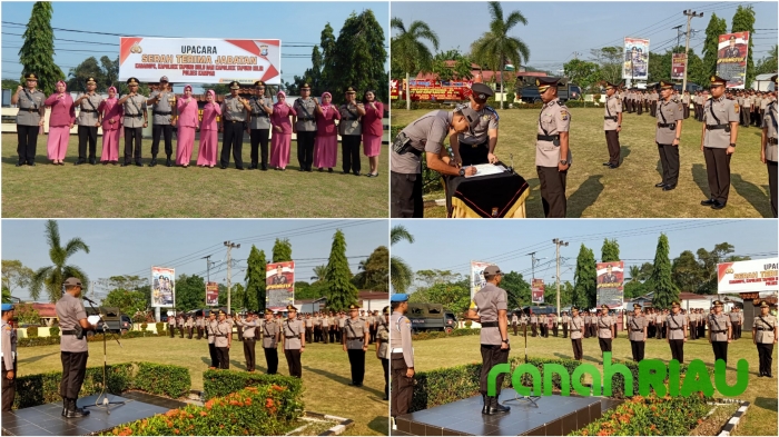 Kapolres Kampar Pimpin Sertijab Kabag Ops, Kapolsek Tapung Hulu dan Kapolsek Tapung Hilir