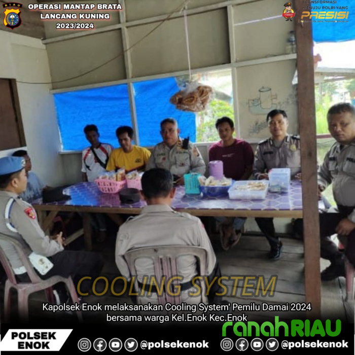 Cooling System, Kapolsek Enok Jumpai Masyarakat dan Beri Edukasi Pemilu 2024