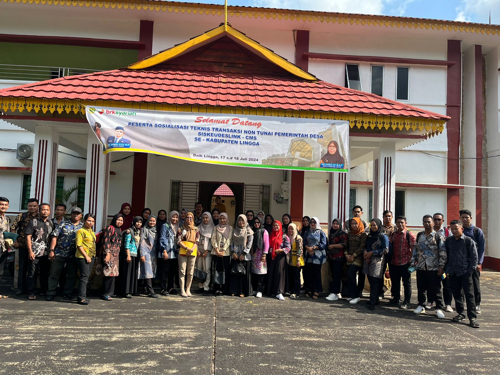 BRK Syariah Sosialisasikan Teknis Transaksi Non Tunai Pemerintah Desa Siskeudes Link CMS se Lingga