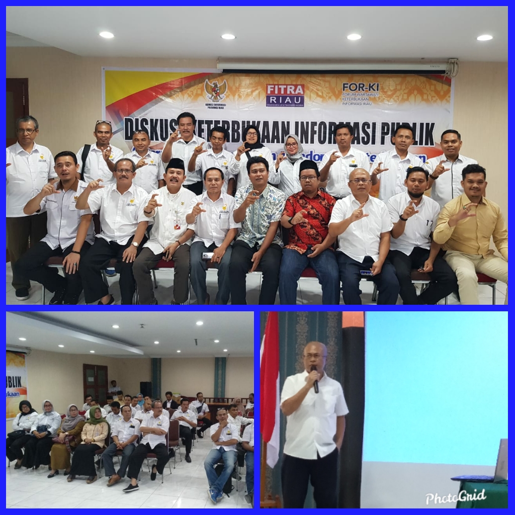 Anggota Forum Wartawan Keterbukaan Informasi (For-KI) Riau  dan Pengurus mengikuti Bimtek 