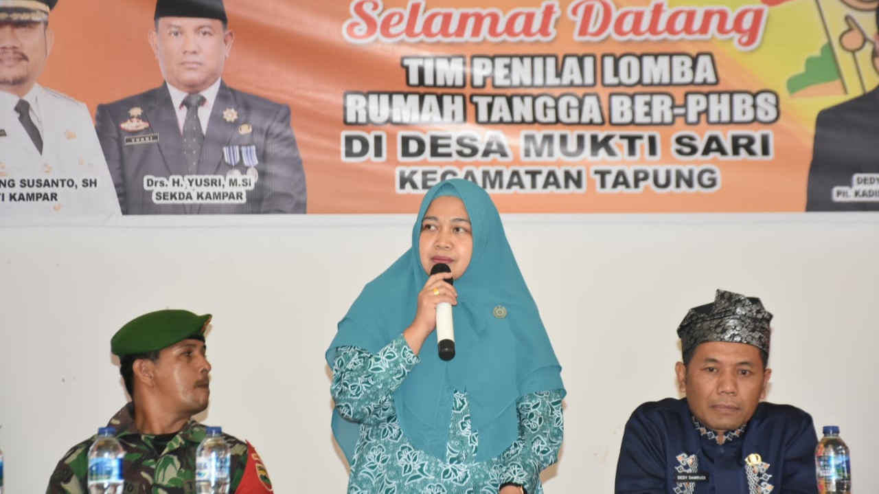 Wakili Kampar, Desa Mukti Sari, Dinilai Provinsi Riau, Dalam Ber-PHBS.