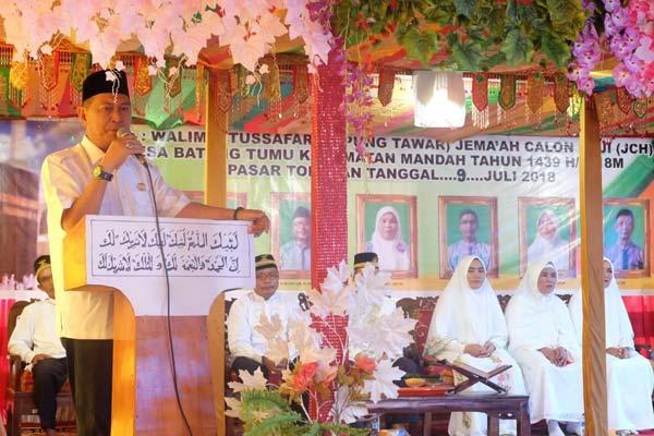 H. Syamsuddin Uti Beri Arahan ke JCH Desa Batang Tumu Mandah