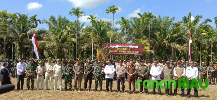 TNI Manunggal Membangun Desa Ke 116 Wilayah Kodim 0314 Inhil Resmi Dibuka dan Dimulai