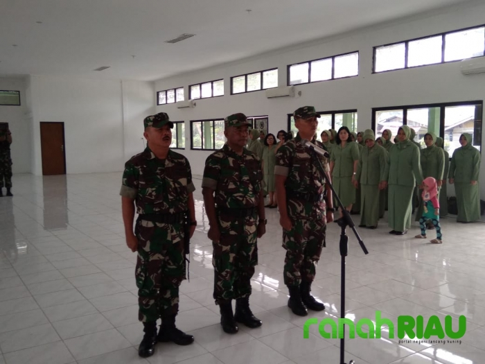 Dandim 0303/Bengkalis laksanakan Acara koprs Raport Pindah Satuan Danramil 04/Mandau