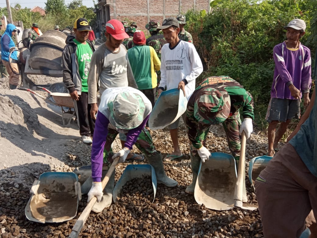 Luar biasa semangat Satgas TMMD Kodim Demak.