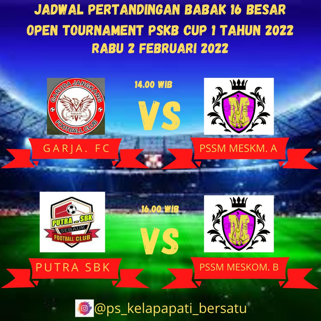 Turnamen PSKB Cup I, 16 Tim Lolos Melaju Ke Babak Selanjutnya