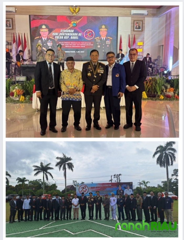 Rektor IAIN SAS Babel hadiri Upacara HUT Bhayangkara Ke 78