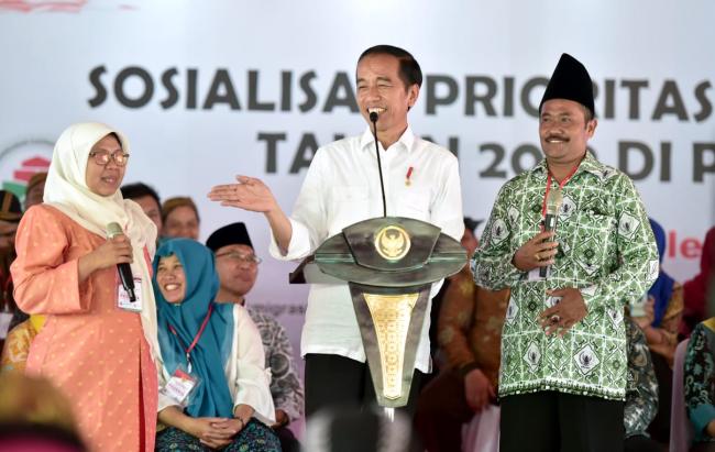 Presiden Jokowi Sosialisasikan Prioritas Penggunaan Dana Desa 2019 di Jatim