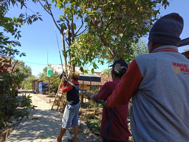 Dandim Tinjau Pembersihan Jalan Desa