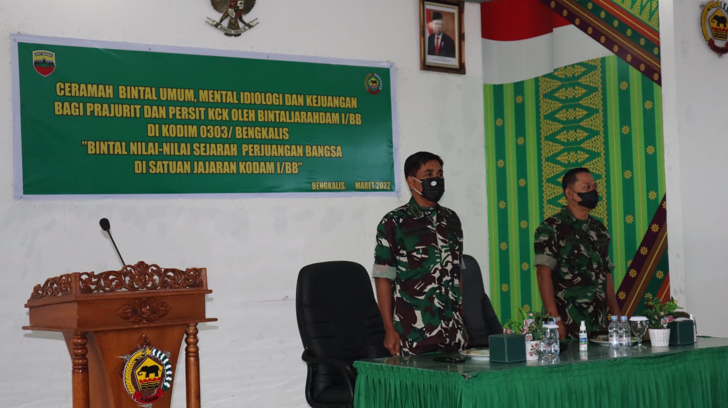Kodim 0303 Bengkalis Terima Ceramah Bimbingan dan Mental