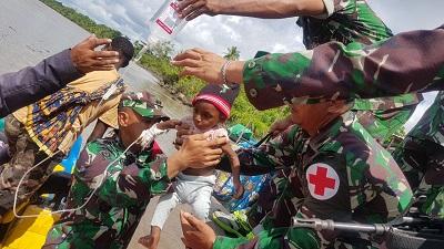 Gelar Komunikasi Satgaskes TNI Percepat Proses Evakuasi Pasien ke RSUD Agats